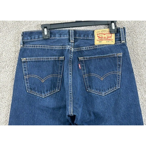 Levis 505 Jeans Mens Tag 34X30 Blue Denim Measures 32X29 Straight Leg - Picture 3 of 7